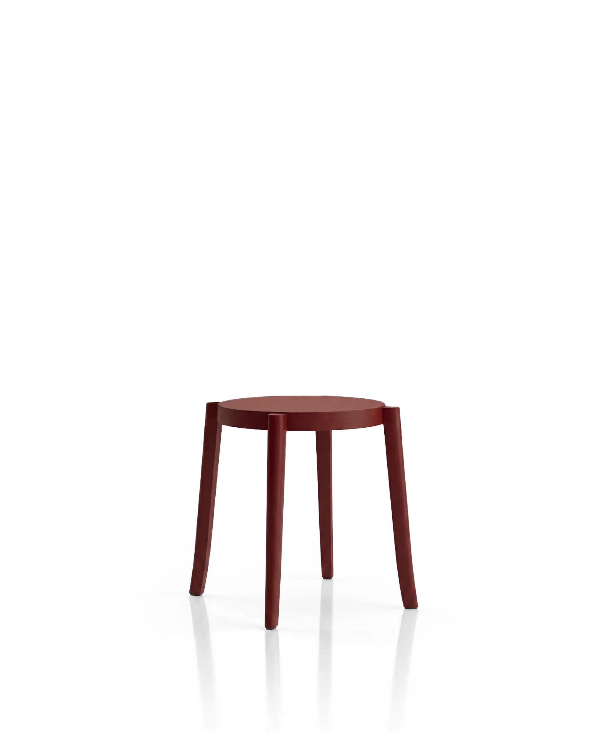 Sgabello Torre design Alban Le Henry altezza 45 cm in polipropilene riciclato melanzana