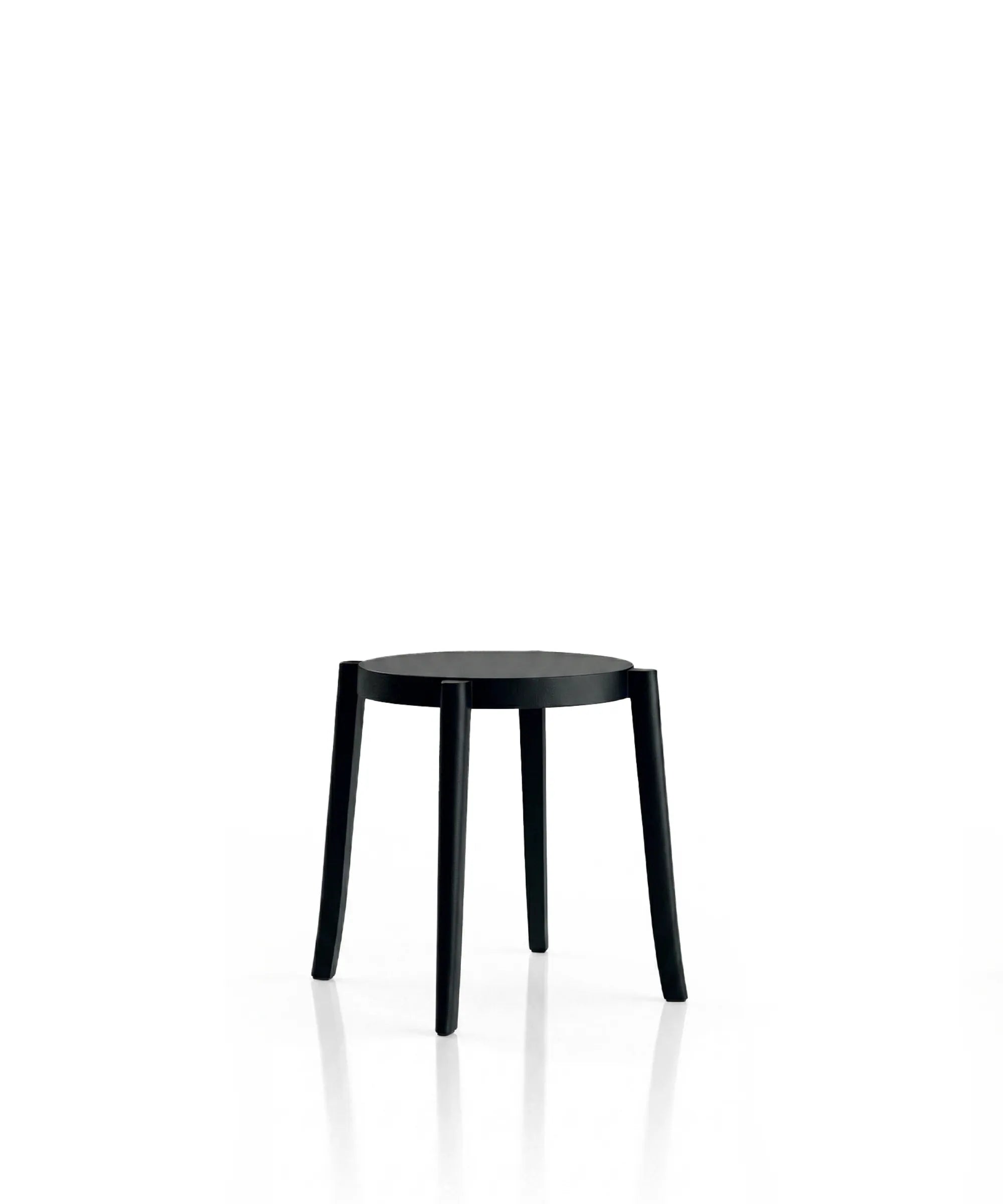 Sgabello Torre design Alban Le Henry altezza 45 cm in polipropilene riciclato nero