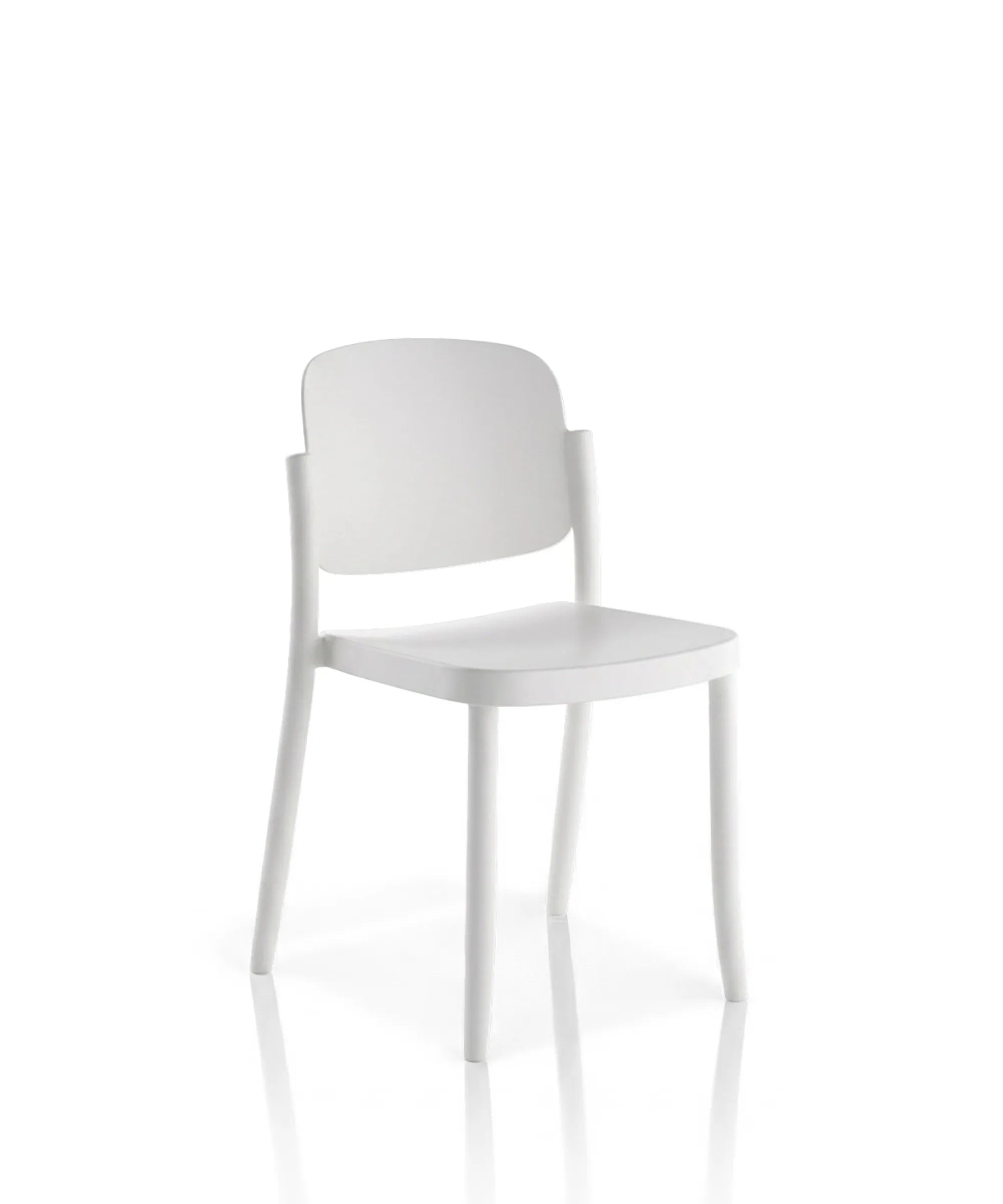 Sedia con braccioli Piazza 2 design Jun Yasumoto in polipropilene riciclato bianco